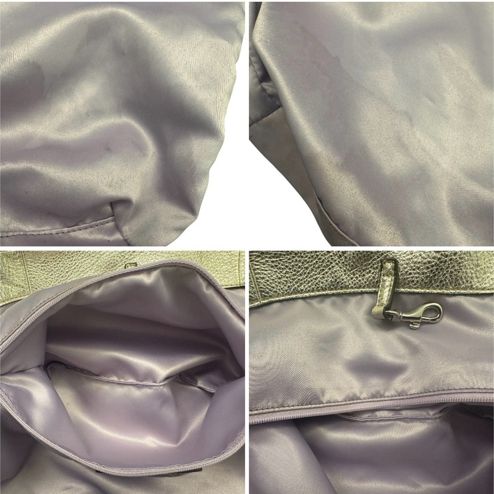 Coach Julia Op Art Signature Khaki Gold Leather Shoulder Bag Tote **READ** - Picture 10 of 16